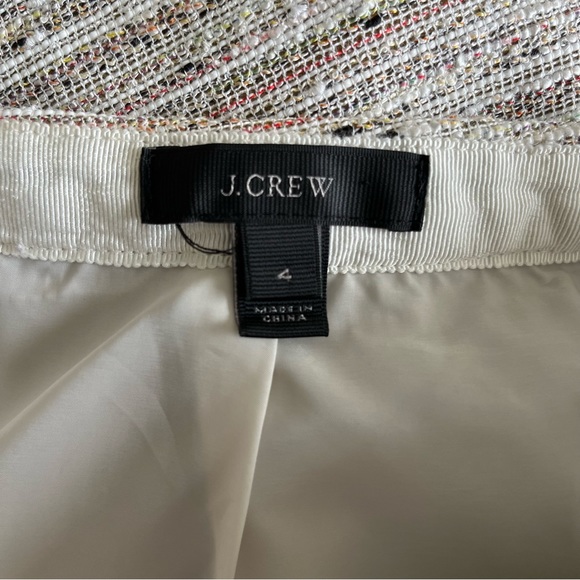 J. Crew Box Pleat Pink Pepper Tweed A-Line Skirt Sz 4 - Picture 10 of 14